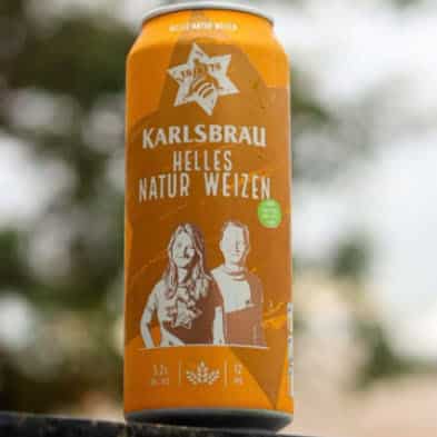 Karlsbrau Natur Weizen lon – bia lúa mì lon vàng nhập khẩu Đức