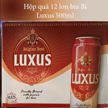 Hộp quà bia Luxus đỏ